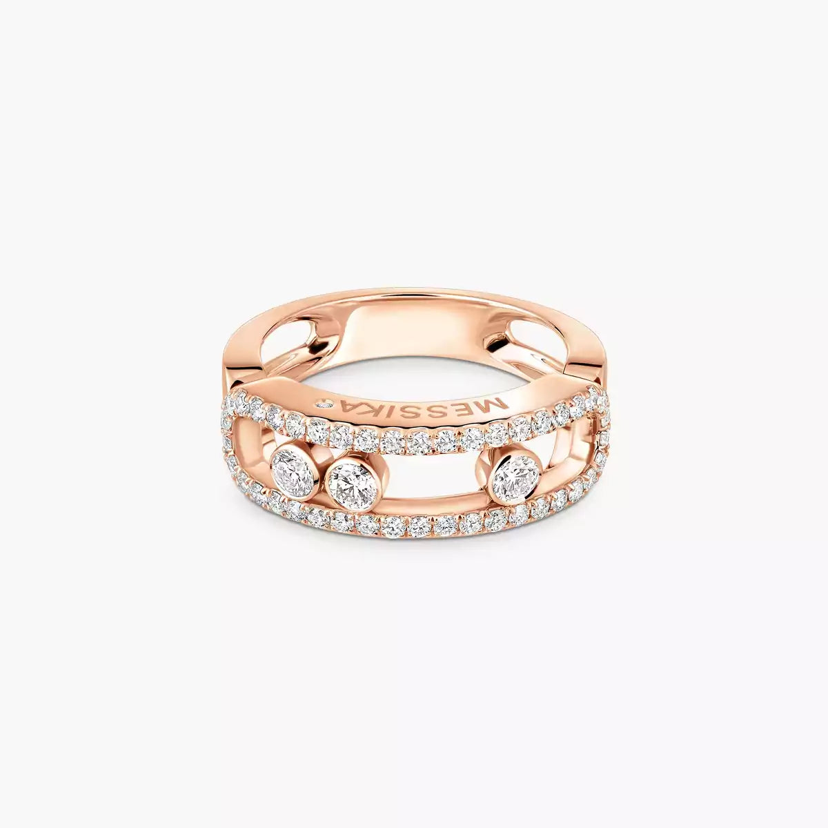 [Eternal jewelry] Move Gold Diamond Pave_ Ring