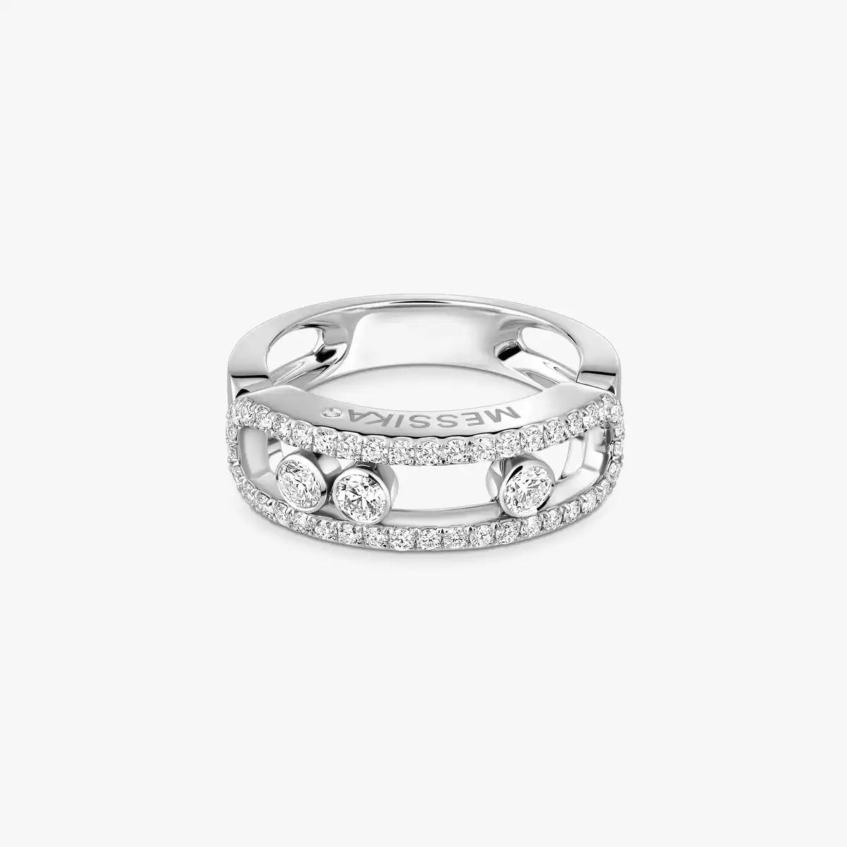[Eternal jewelry] Move Gold Diamond Pave_ Ring