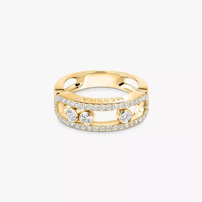 [Eternal jewelry] Move Gold Diamond Pave_ Ring