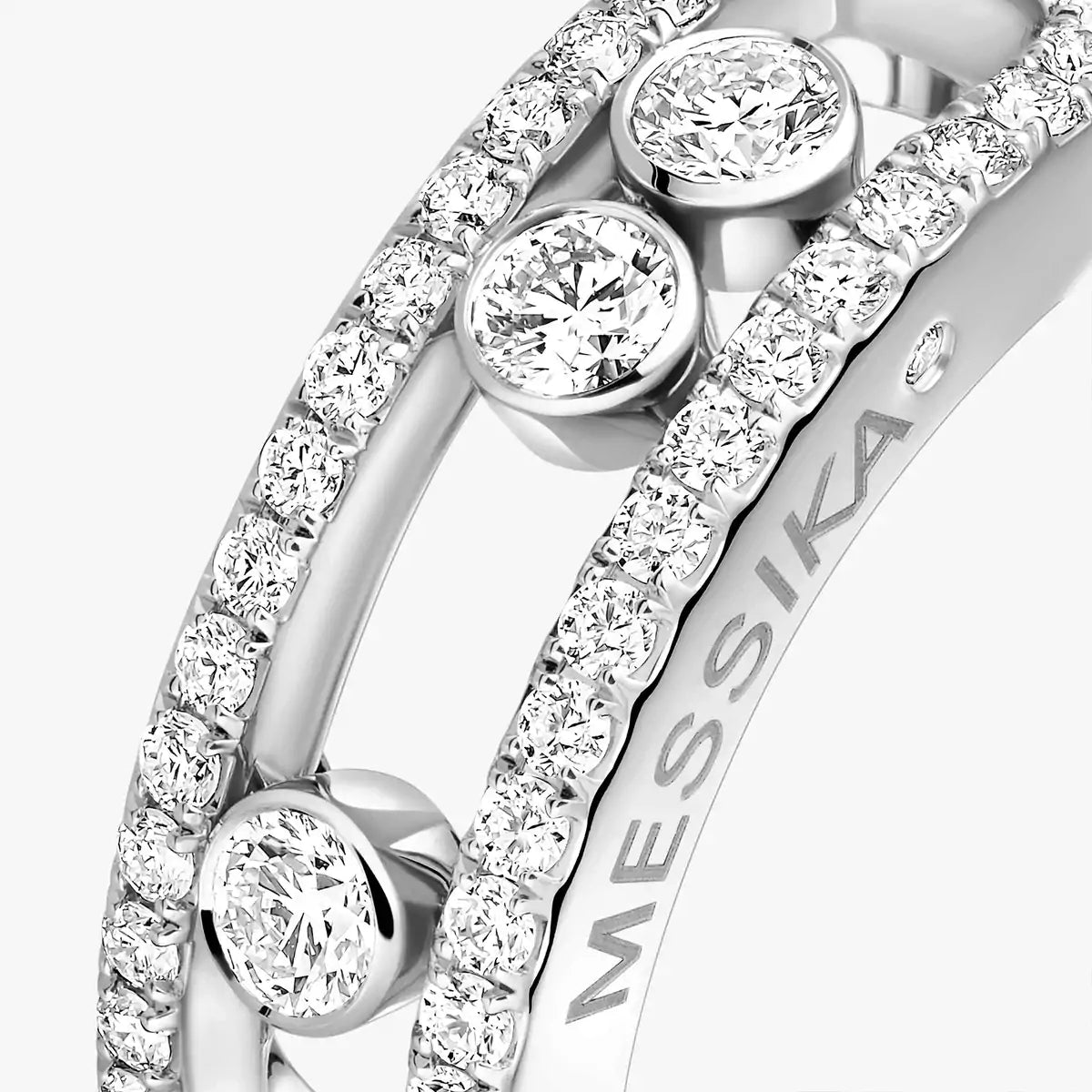 [Eternal jewelry] Move Gold Diamond Pave_ Ring