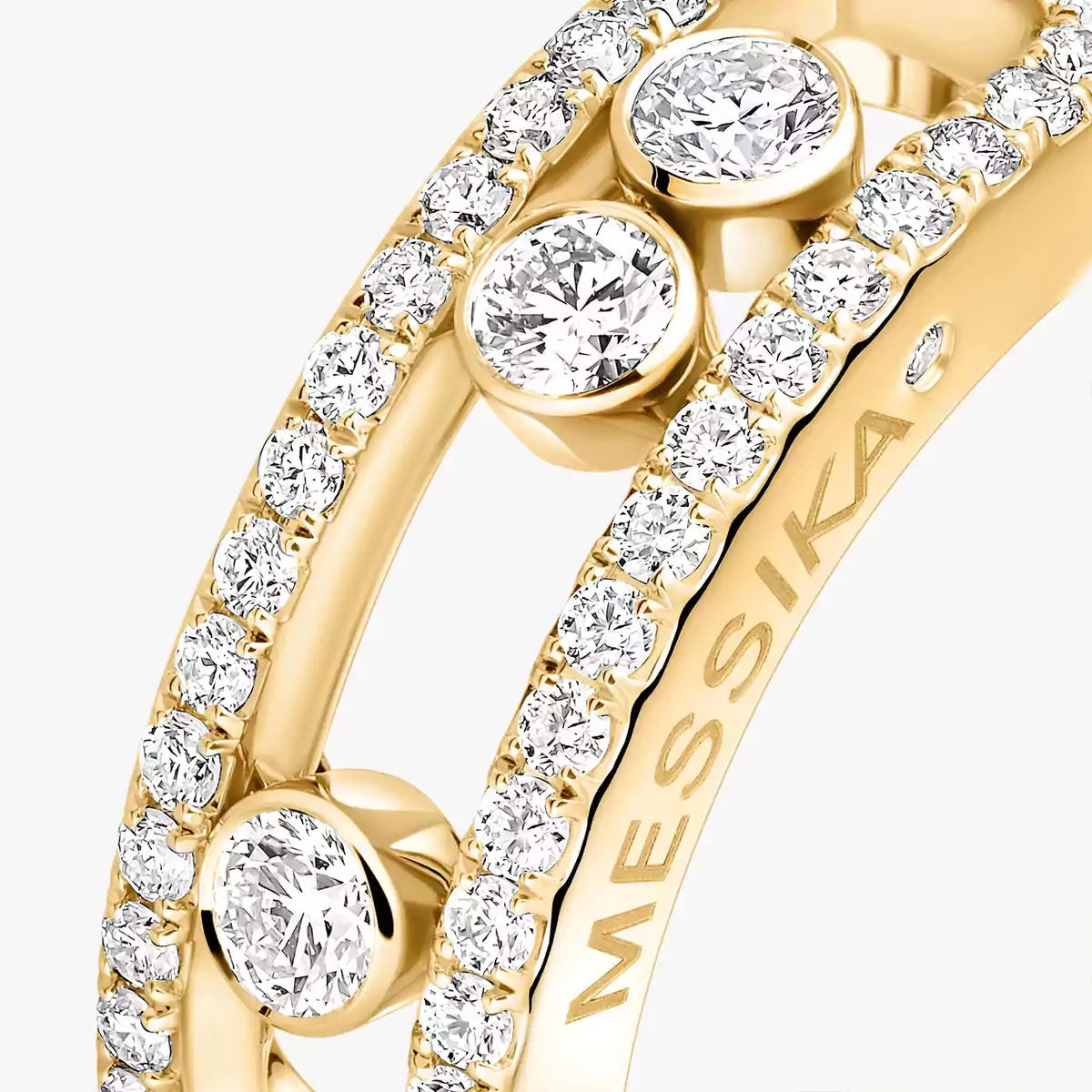 [Eternal jewelry] Move Gold Diamond Pave_ Ring