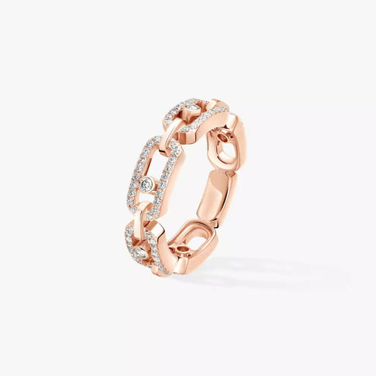 [Eternal jewelry]Move Link Pave_-Set Diamond Ring in