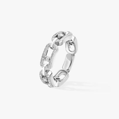 [Eternal jewelry]Move Link Pave_-Set Diamond Ring in Gold