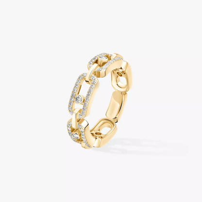 [Eternal jewelry]Move Link Pave_-Set Diamond Ring in Gold