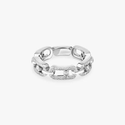 [Eternal jewelry]Move Link Pave_-Set Diamond Ring in Gold