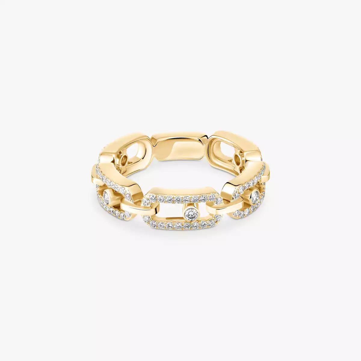 [Eternal jewelry]Move Link Pave_-Set Diamond Ring in Gold