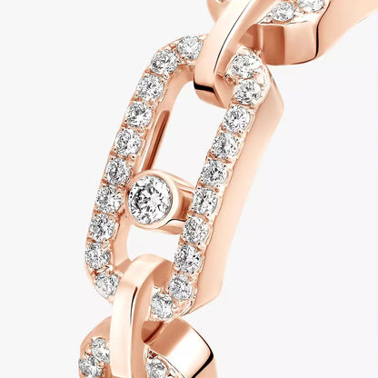 [Eternal jewelry]Move Link Pave_-Set Diamond Ring in Gold