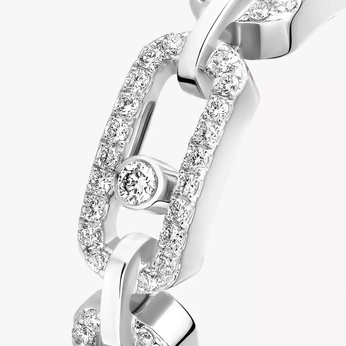 [Eternal jewelry]Move Link Pave_-Set Diamond Ring in Gold