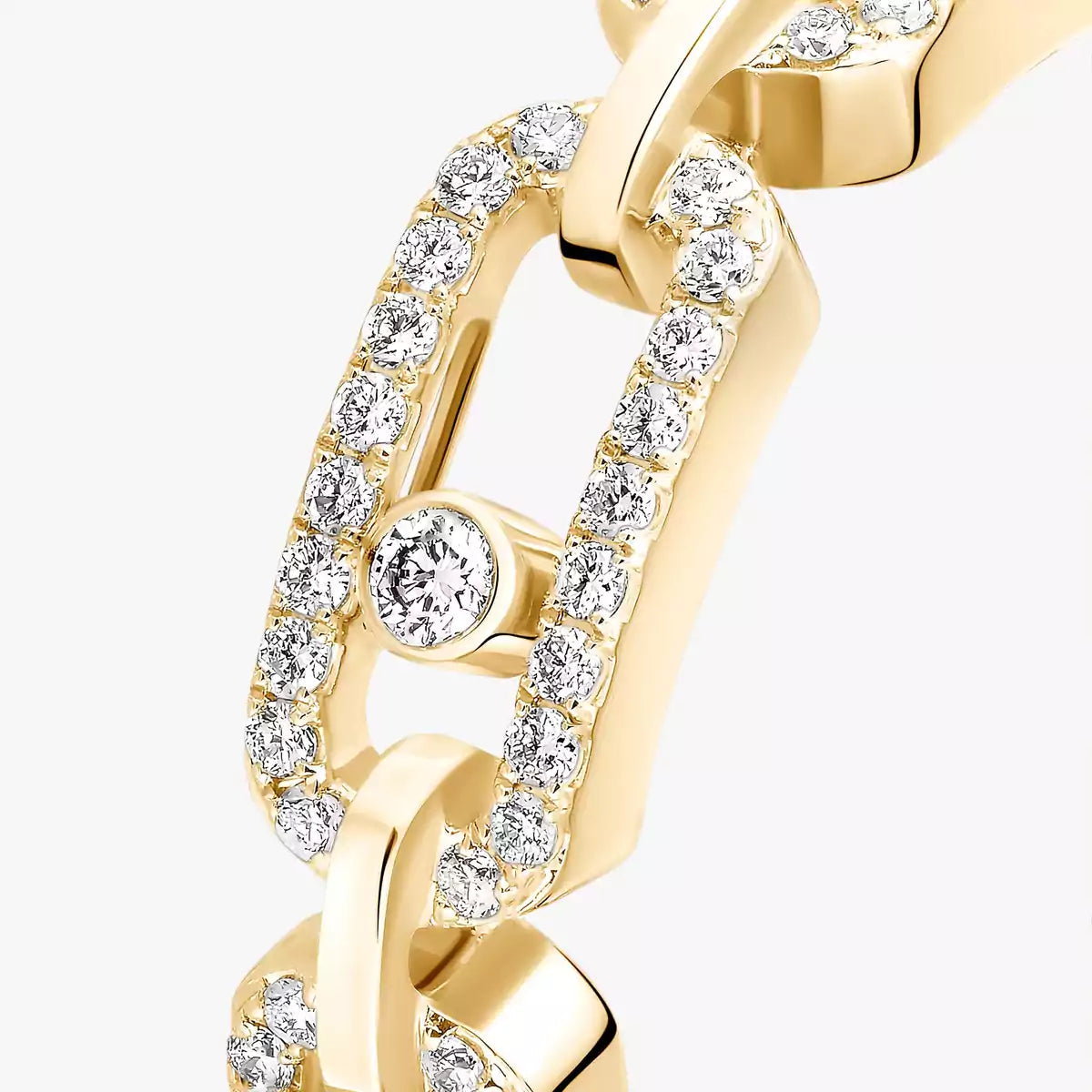 [Eternal jewelry]Move Link Pave_-Set Diamond Ring in Gold