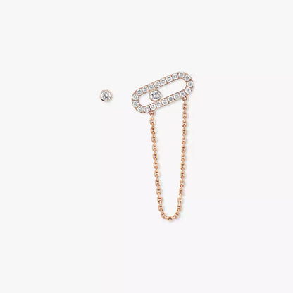 [Eternal jewelry]Move Uno Diamond Earrings