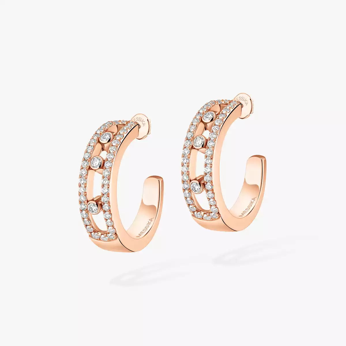 [Eternal jewelry]Diamond Pave_ Hoop Earrings Move