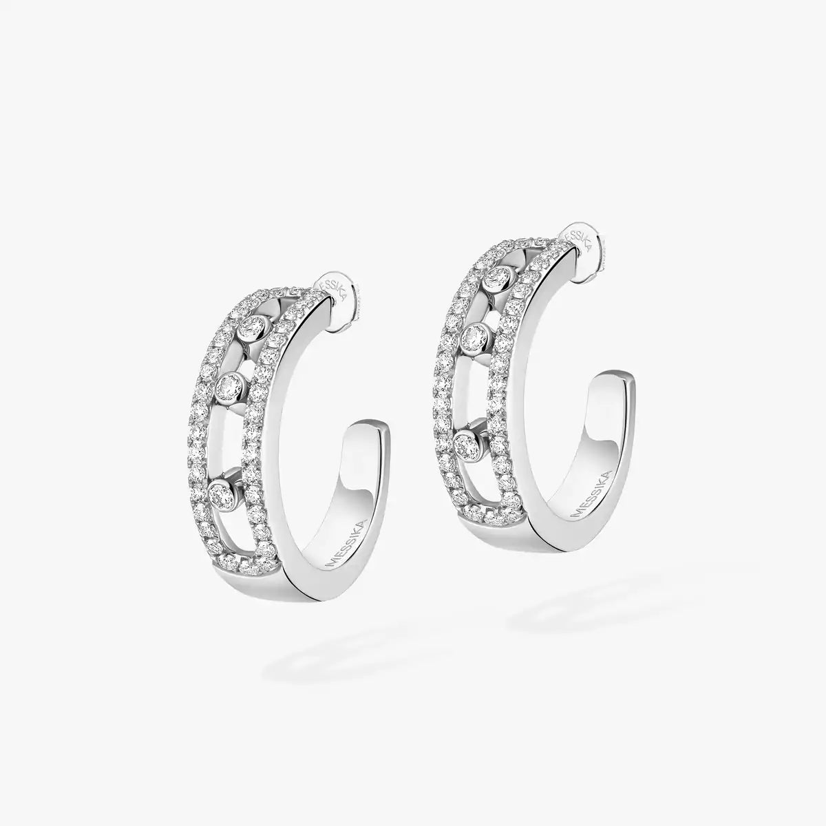 [Eternal jewelry]Diamond Pave_ Hoop Earrings Move