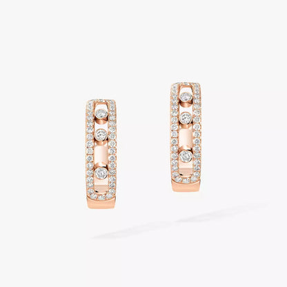 [Eternal jewelry]Diamond Pave_ Hoop Earrings Move