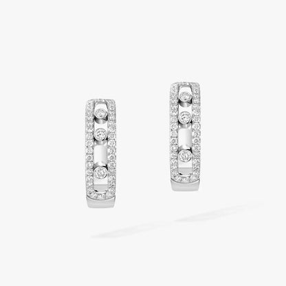 [Eternal jewelry]Diamond Pave_ Hoop Earrings Move
