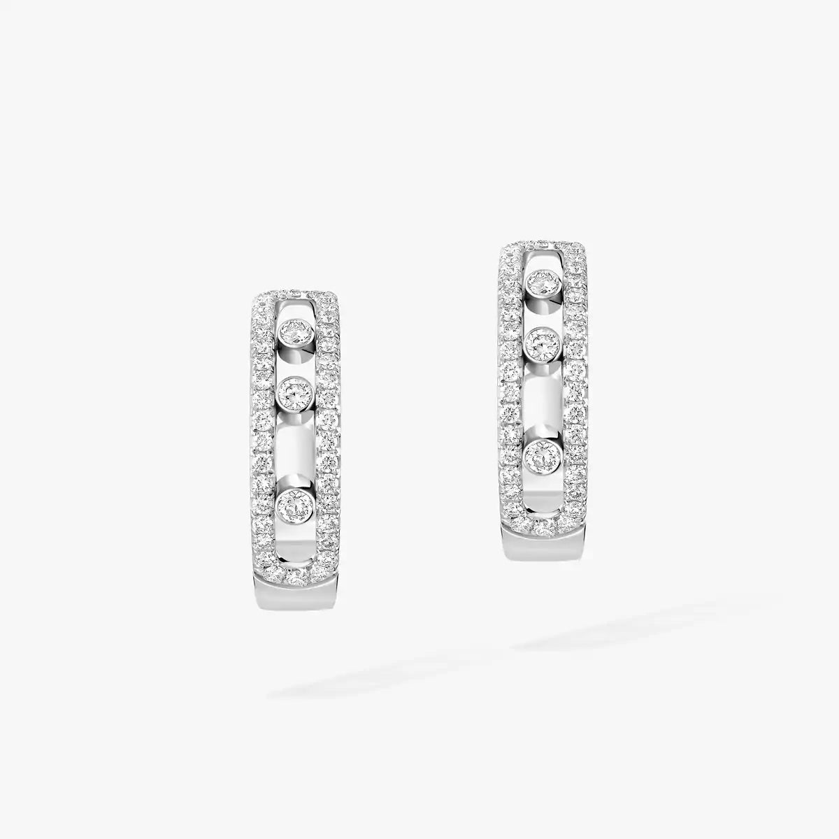[Eternal jewelry]Diamond Pave_ Hoop Earrings Move