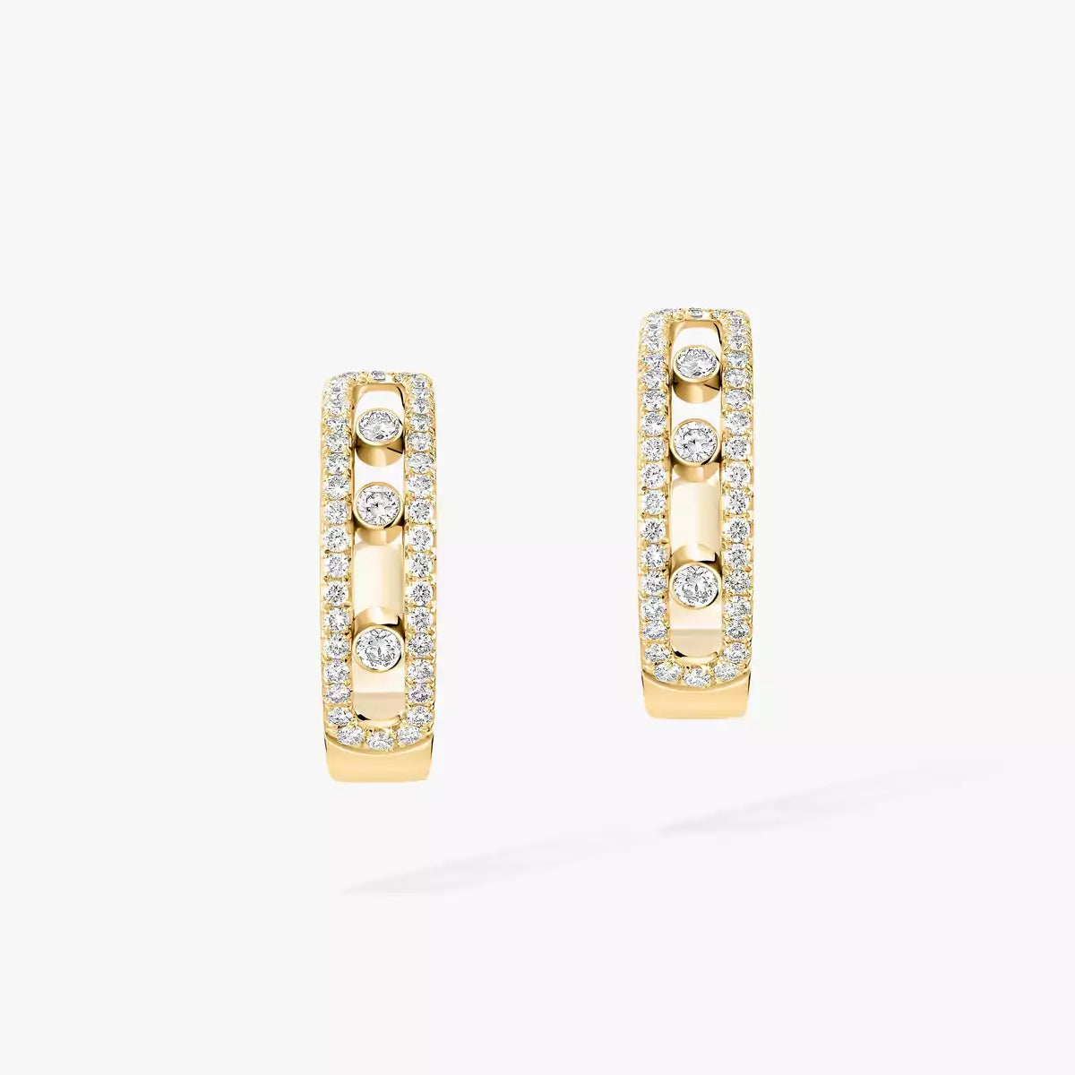 [Eternal jewelry]Diamond Pave_ Hoop Earrings Move