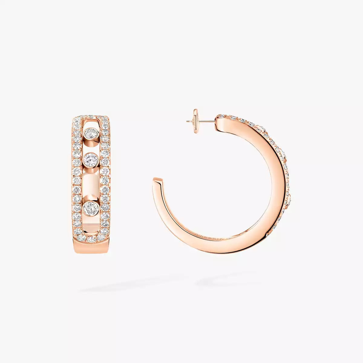 [Eternal jewelry]Diamond Pave_ Hoop Earrings Move