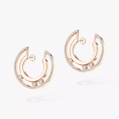 [Eternal jewelry]Move Romane Small Diamond Hoop Earrings