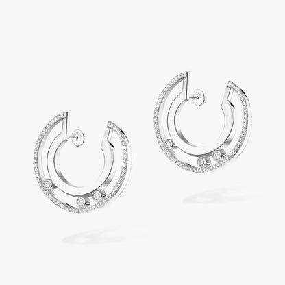 [Eternal jewelry]Move Romane Small Diamond Hoop Earrings