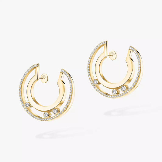 [Eternal jewelry]Move Romane Small Diamond Hoop Earrings