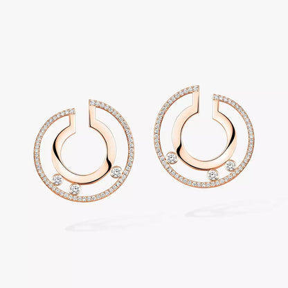 [Eternal jewelry]Move Romane Small Diamond Hoop Earrings