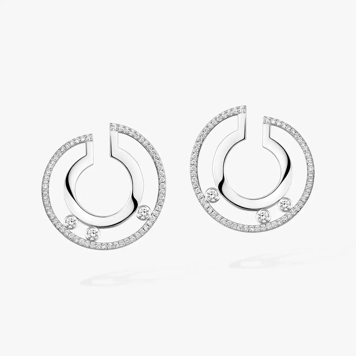 [Eternal jewelry]Move Romane Small Diamond Hoop Earrings