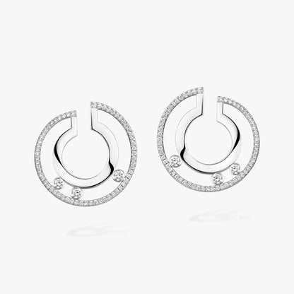 [Eternal jewelry]Move Romane Small Diamond Hoop Earrings