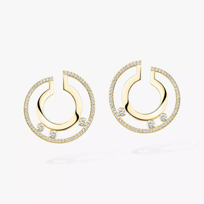 [Eternal jewelry]Move Romane Small Diamond Hoop Earrings