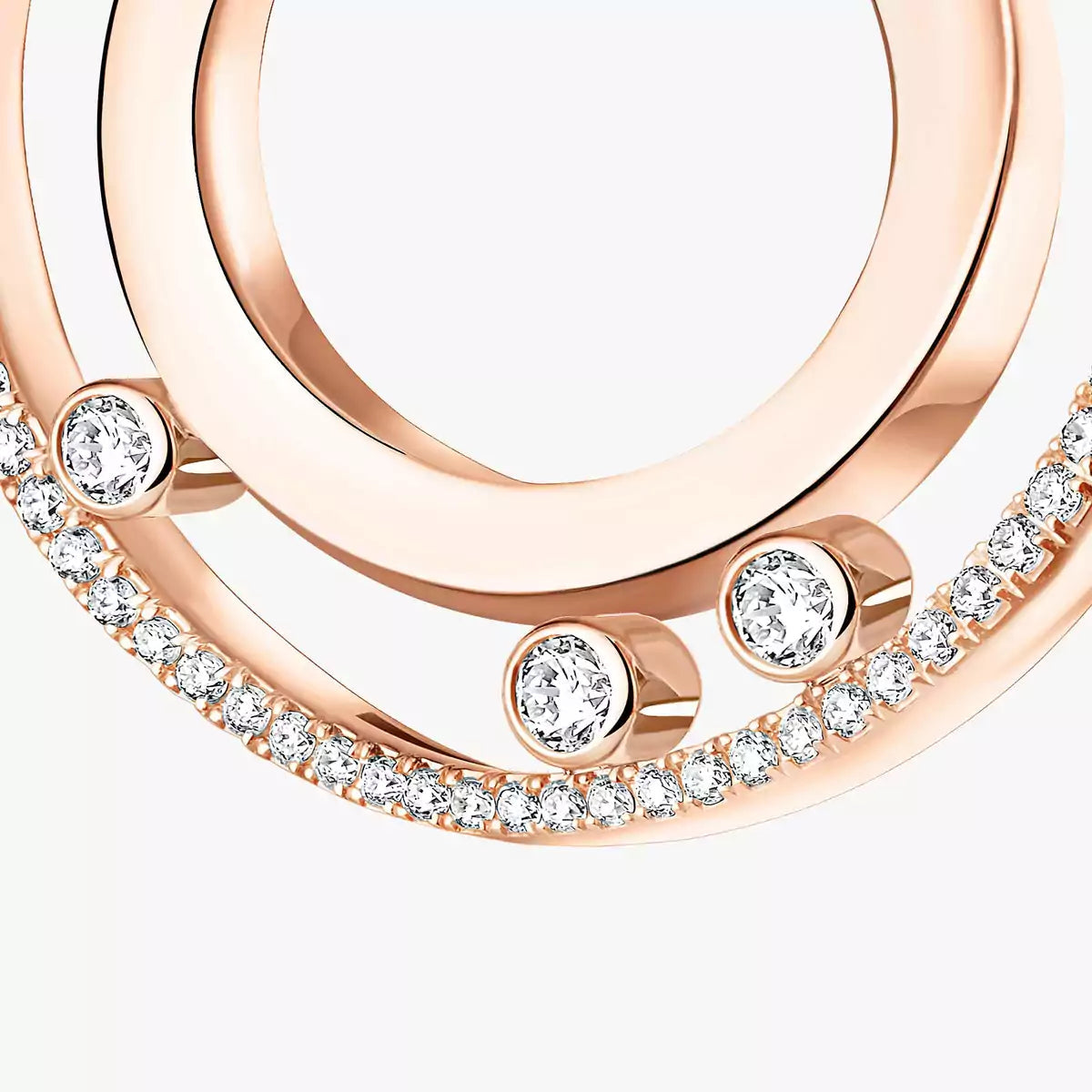 [Eternal jewelry]Move Romane Small Diamond Hoop Earrings