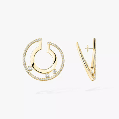 [Eternal jewelry]Move Romane Small Diamond Hoop Earrings