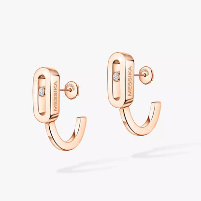 [Eternal jewelry]Diamond Mini Hoop Earrings Move Classique