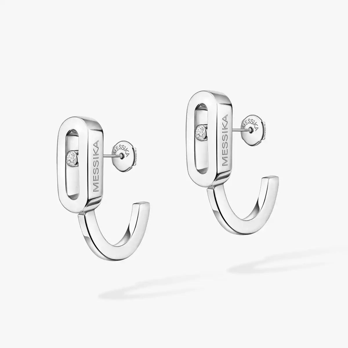 [Eternal jewelry]Diamond Mini Hoop Earrings Move Classique