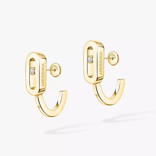 [Eternal jewelry]Diamond Mini Hoop Earrings Move Classique