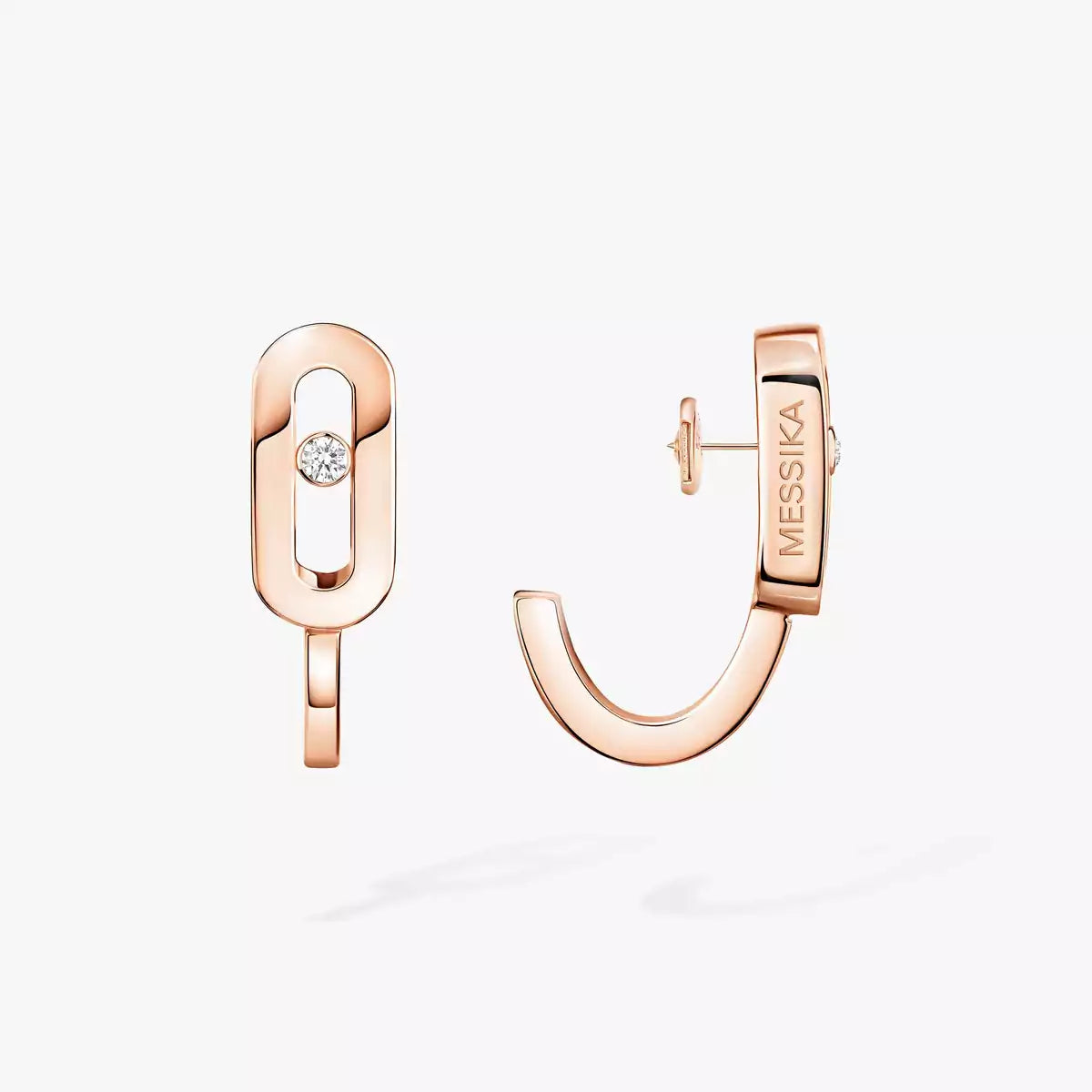 [Eternal jewelry]Diamond Mini Hoop Earrings Move Classique