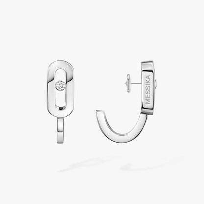 [Eternal jewelry]Diamond Mini Hoop Earrings Move Classique