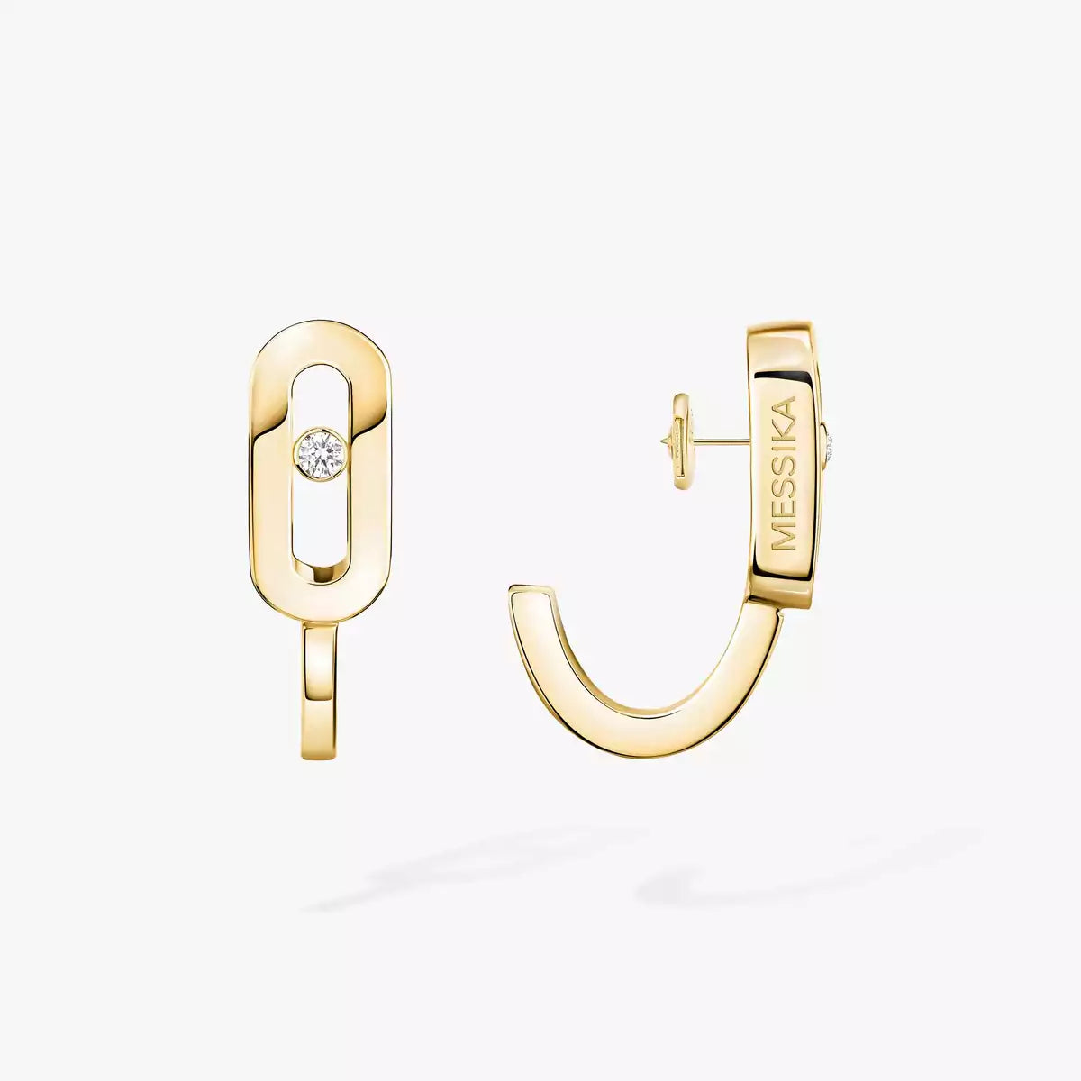 [Eternal jewelry]Diamond Mini Hoop Earrings Move Classique