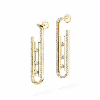 [Eternal jewelry]Diamond Pendant Earrings Move 10Th