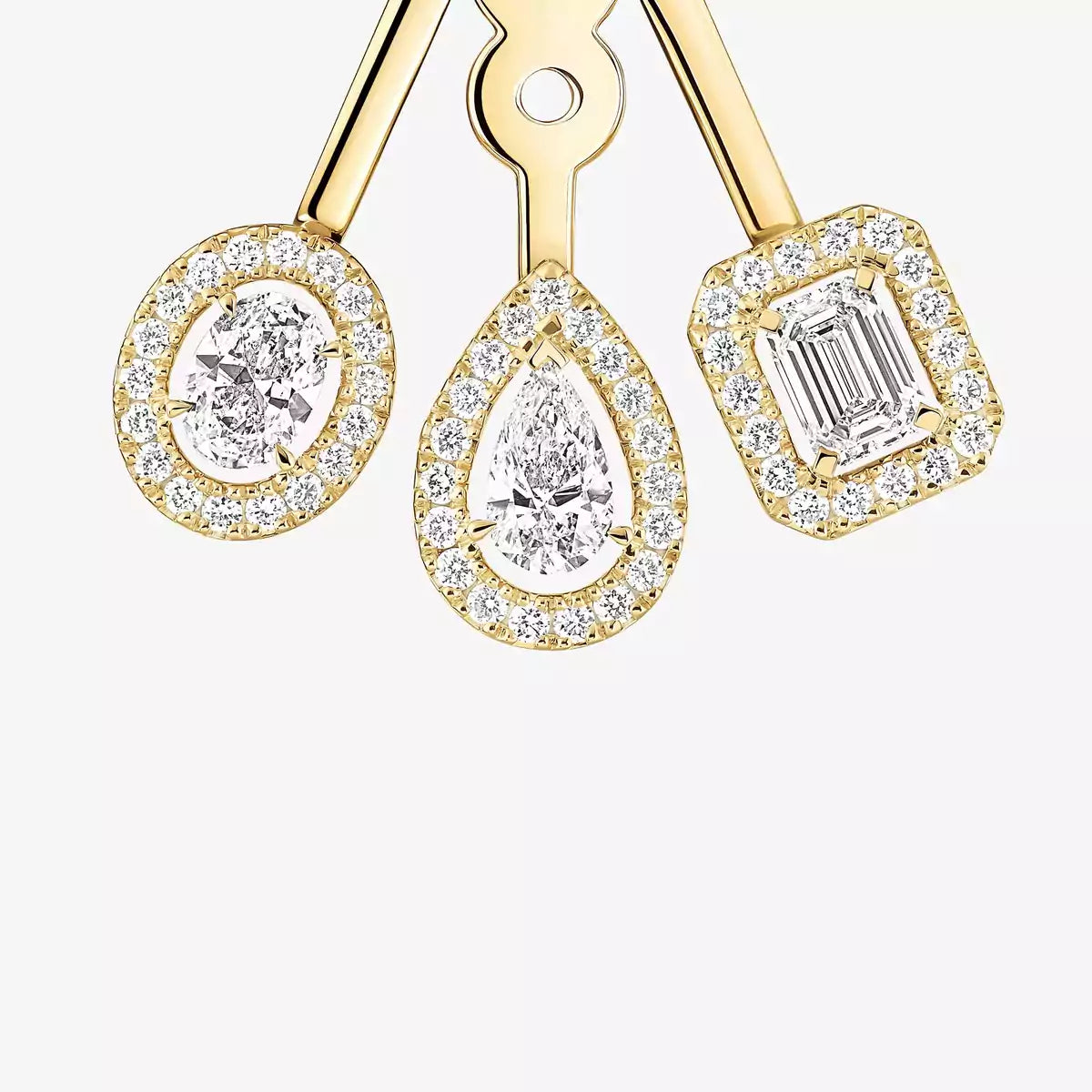 [Eternal jewelry] My Twin Trio  Diamond Earrings