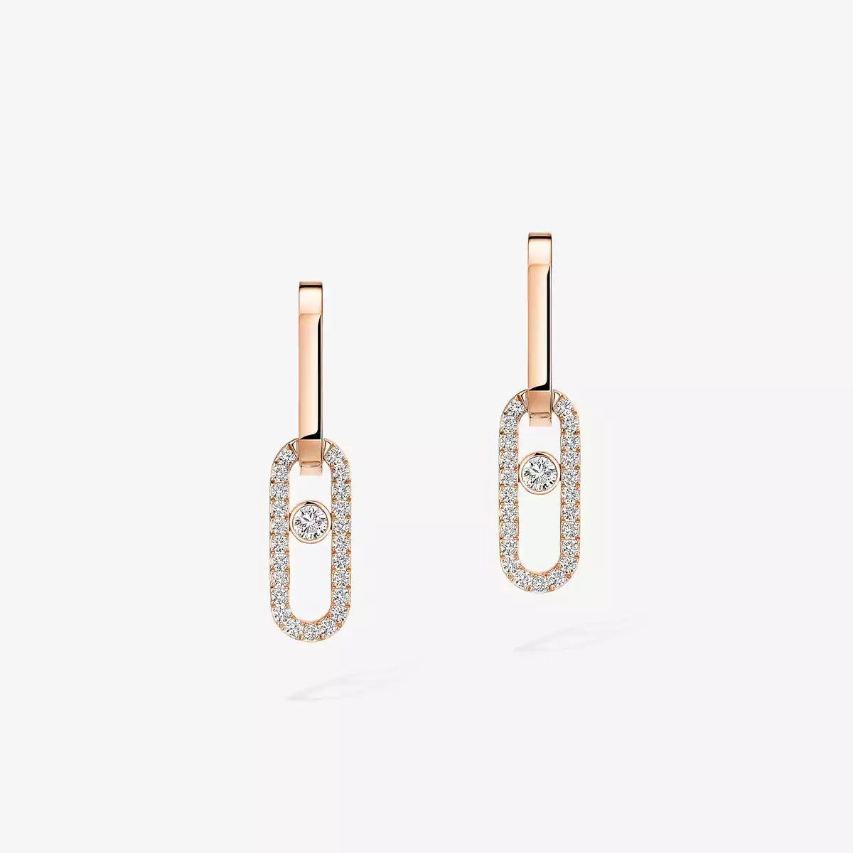 [Eternal jewelry]Move Link Diamond Earrings