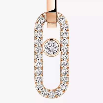 [Eternal jewelry]Move Link Diamond Earrings