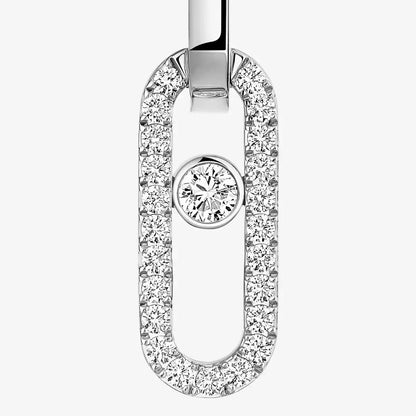 [Eternal jewelry]Move Link Diamond Earrings
