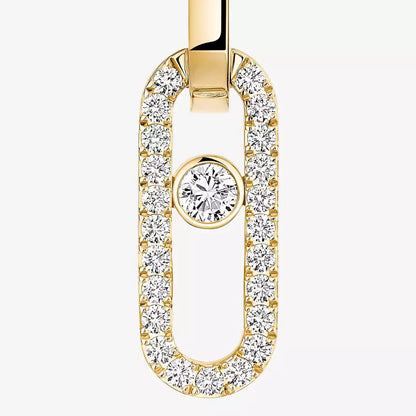 [Eternal jewelry]Move Link Diamond Earrings