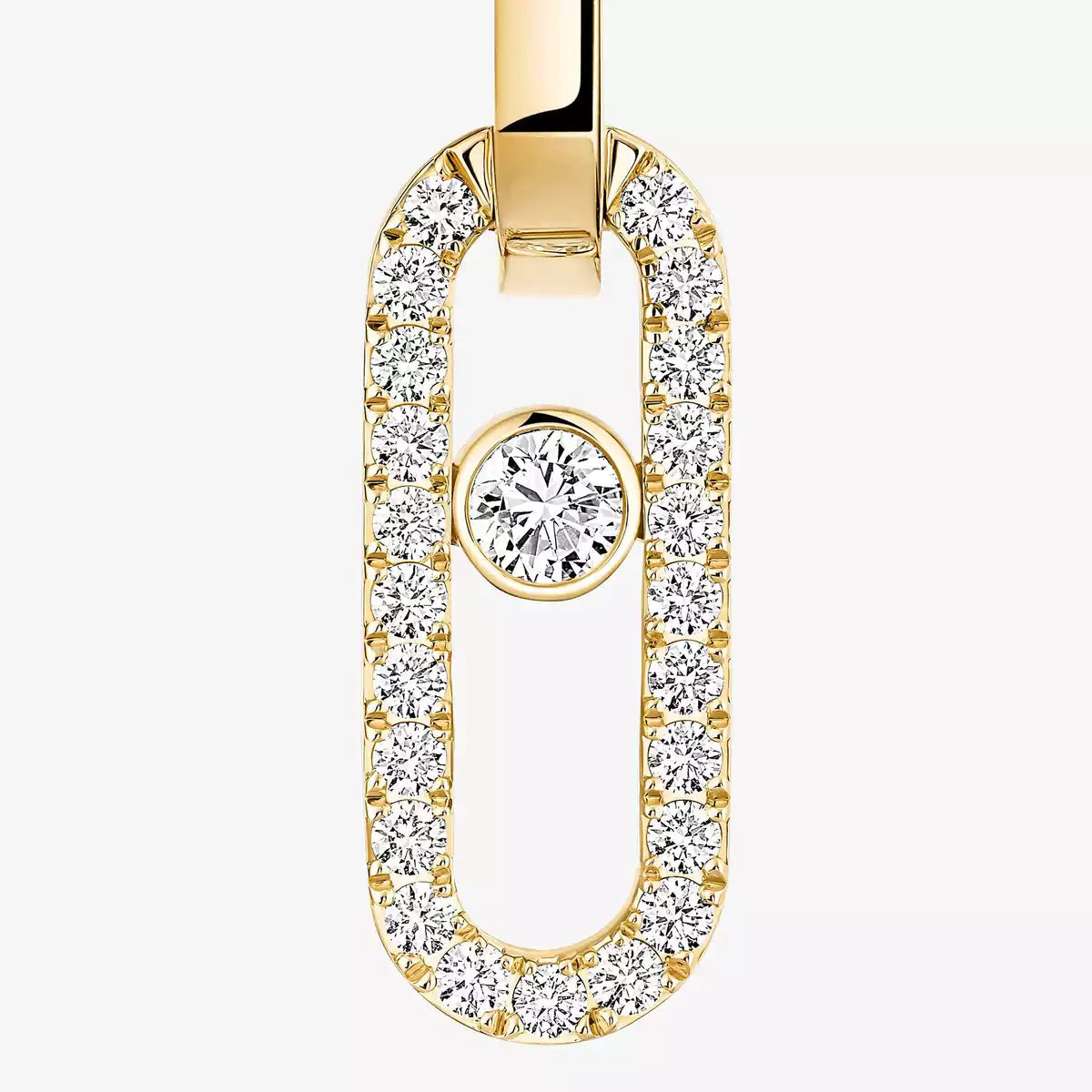 [Eternal jewelry]Move Link Diamond Earrings