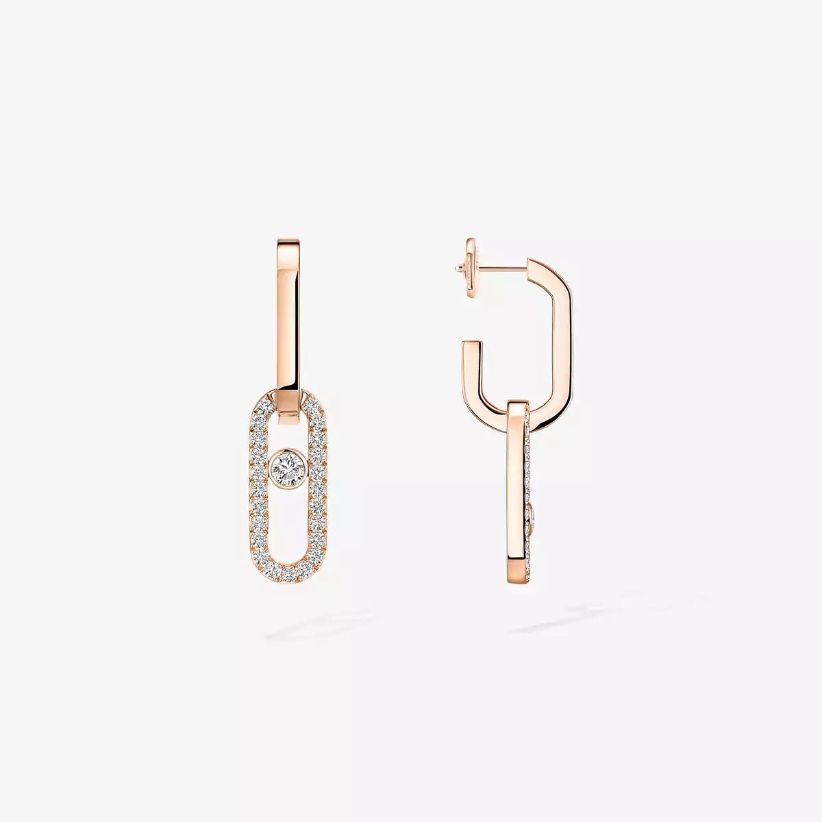 [Eternal jewelry]Move Link Diamond Earrings