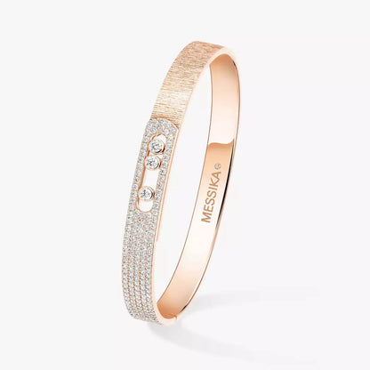 [Eternal jewelry]Move Noa Ciselé half pavé bangle