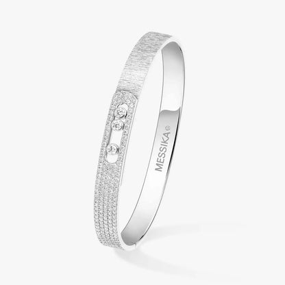 [Eternal jewelry]Move Noa Ciselé half pavé bangle