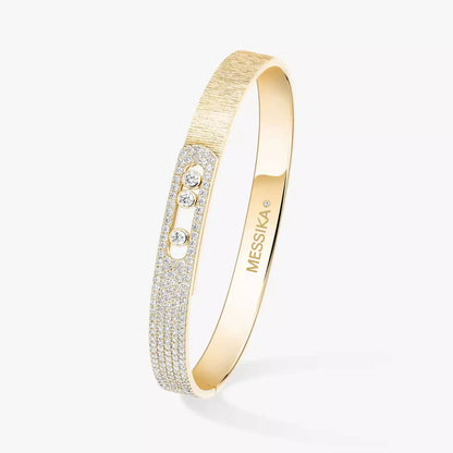 [Eternal jewelry]Move Noa Ciselé half pavé bangle