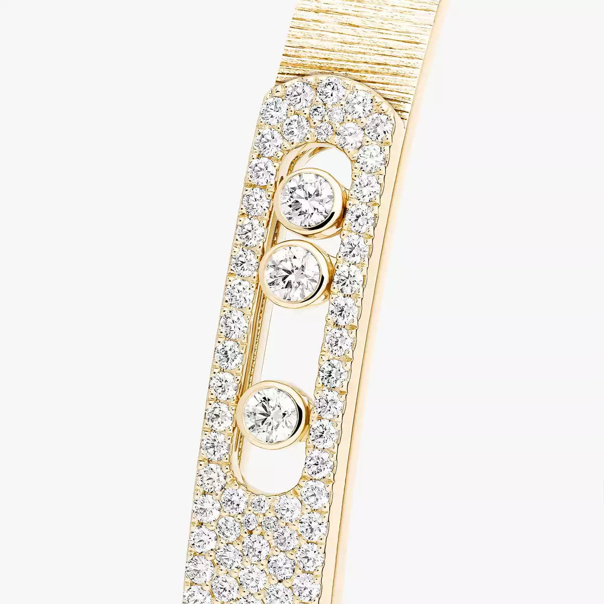 [Eternal jewelry]Move Noa Ciselé half pavé bangle