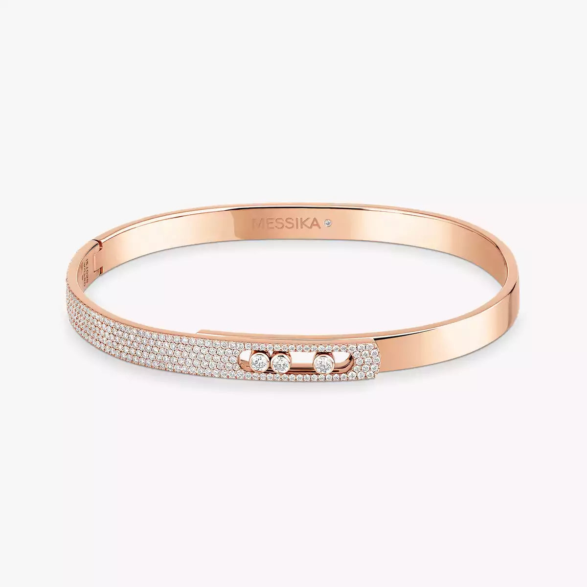 [Eternal jewelry]Move Noa Rose Gold Pavé Diamond Bangle Bracelet