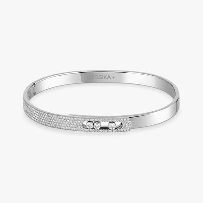[Eternal jewelry]Move Noa Rose Gold Pavé Diamond Bangle Bracelet